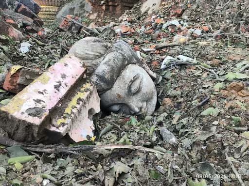 Myanmar Military Airstrike Damages Historic Cave Pagoda in Rakhine