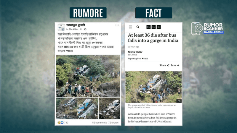 Exposed: Indian Bus Accident Turns into Fake Incident in Khagrachari Tragedy