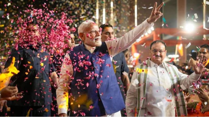 Narendra Modi declares victory after disappointing election results