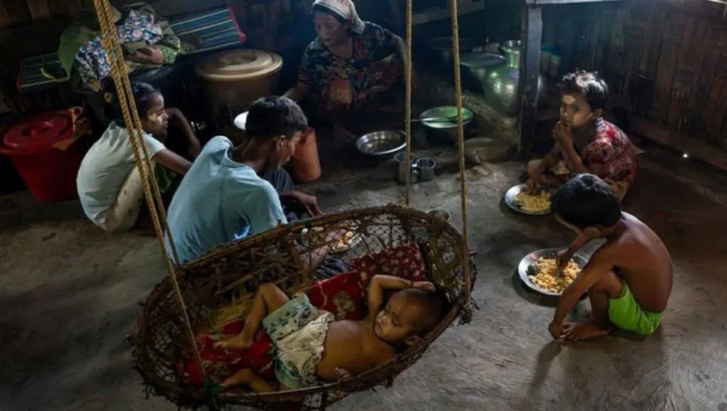 Hunger Crisis Deepens in Myanmar’s Rakhine State Amid Conflict and Aid Cuts